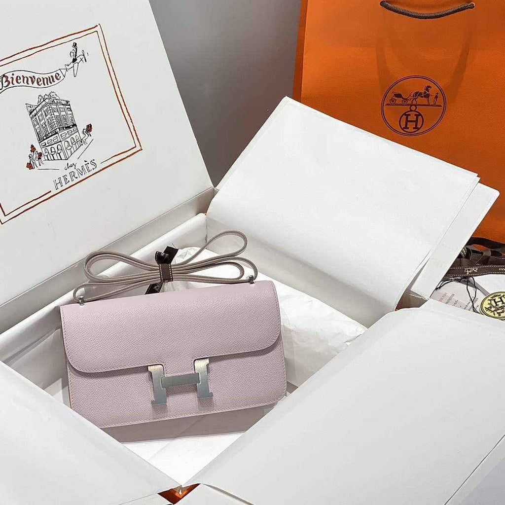 Hermes Constance Box Epsom Leather Light Purple Silver H082707