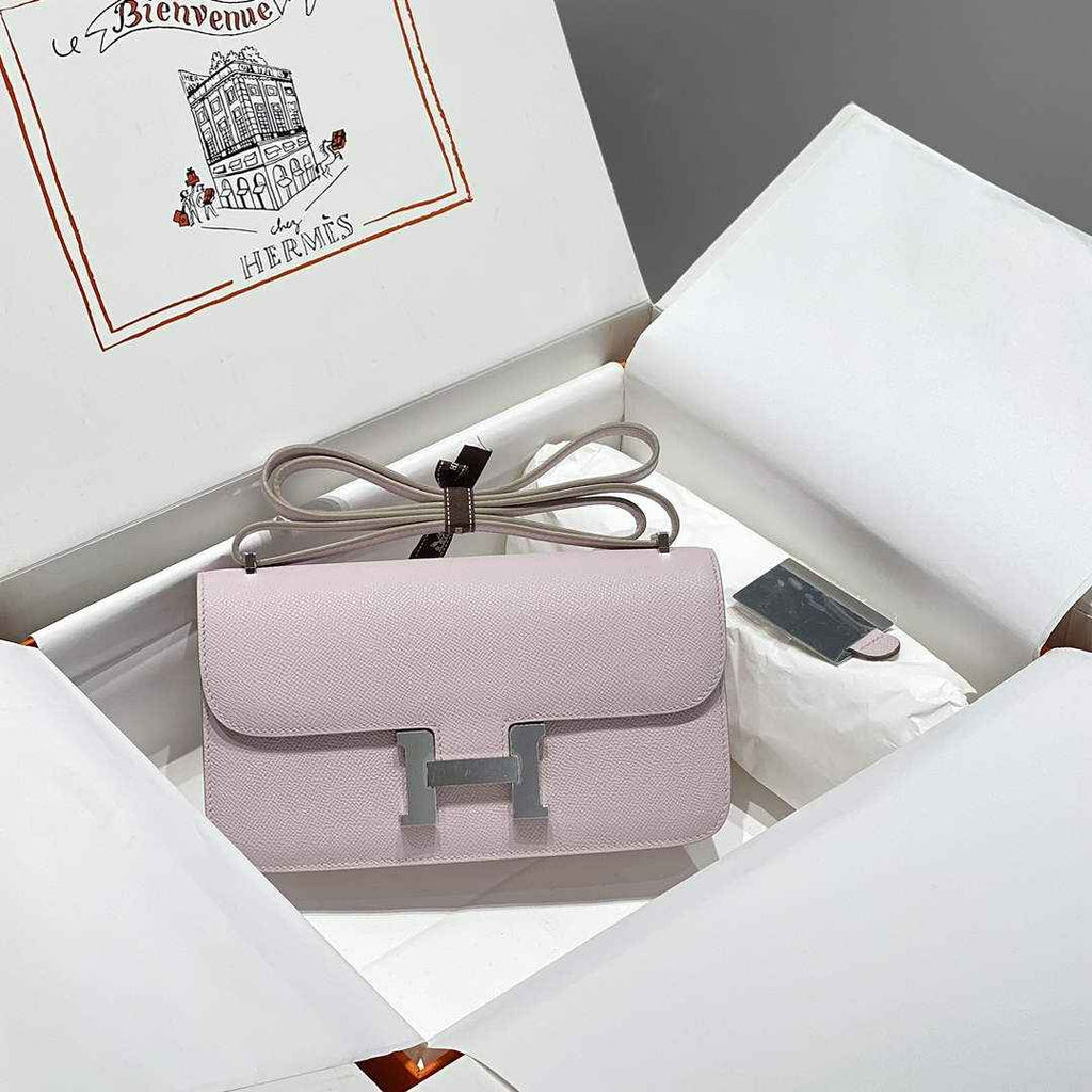 Hermes Constance Box Epsom Leather Light Purple Silver H082707