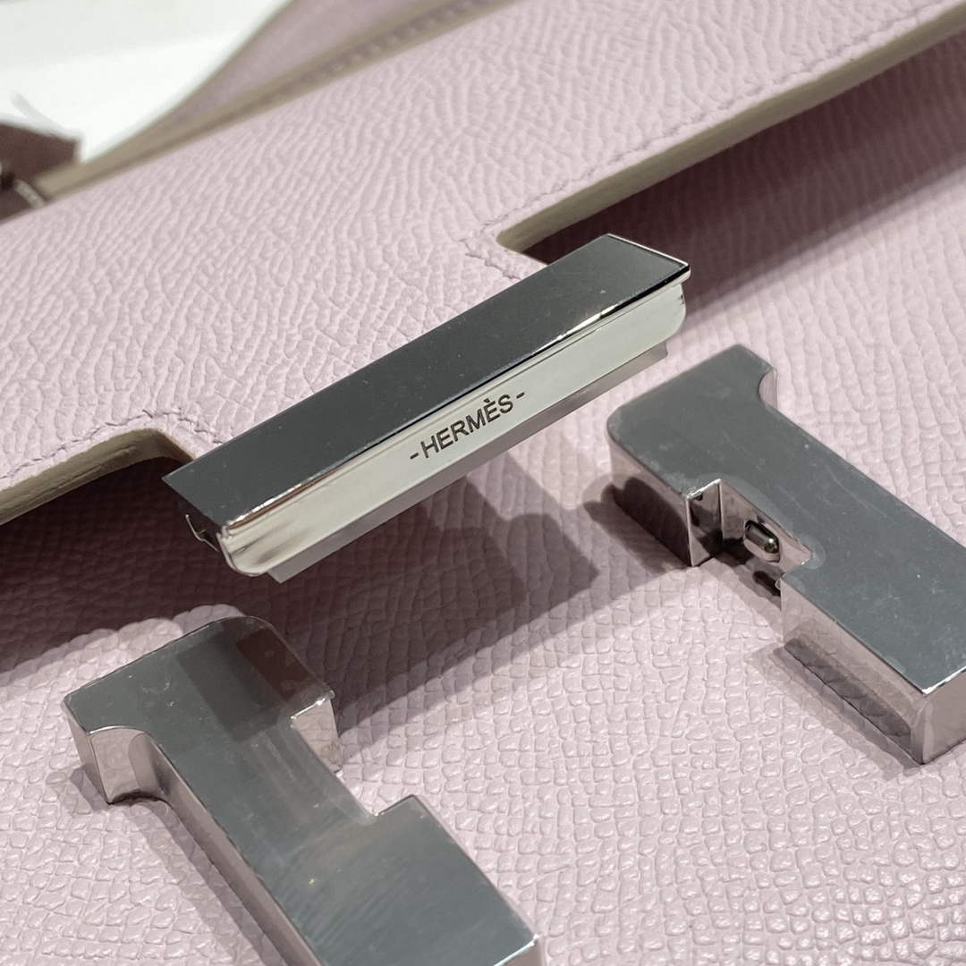 Hermes Constance Box Epsom Leather Light Purple Silver H082707