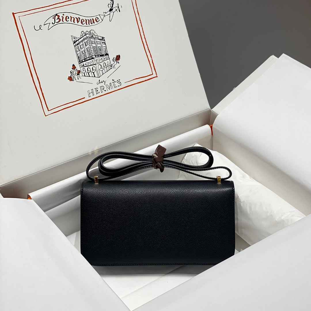 Hermes Constance Box Epsom Leather Black Silver H082700