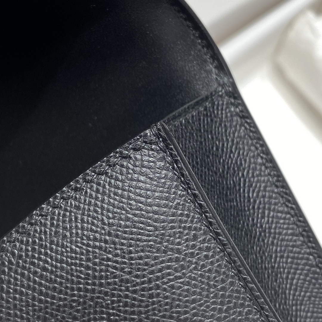 Hermes Constance Box Epsom Leather Black Silver H082700