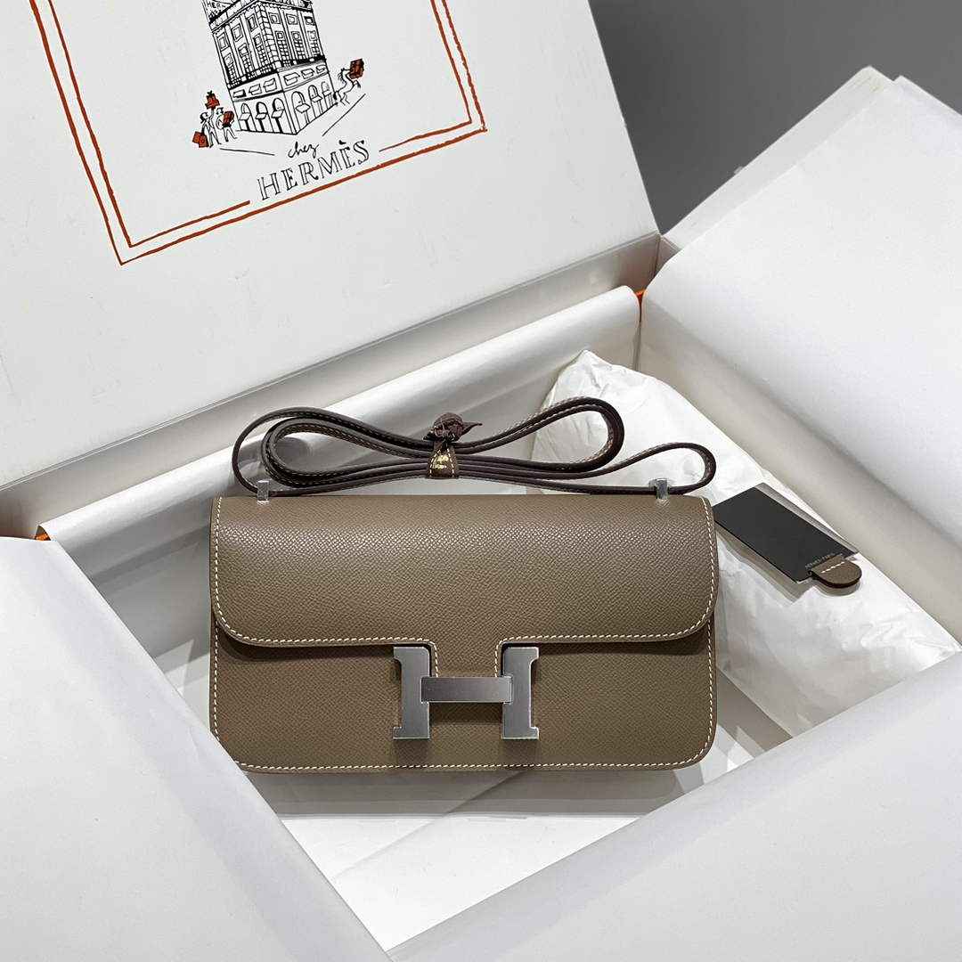 Hermes Constance Box Epsom Leather Gray Silver H082711
