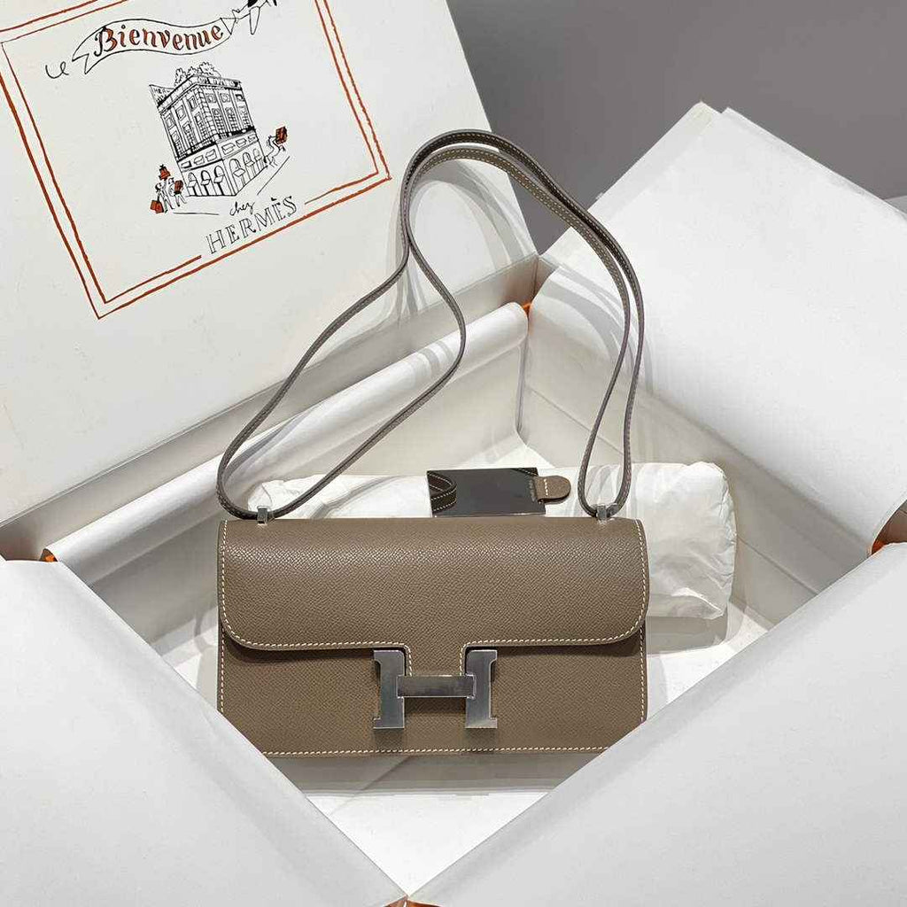 Hermes Constance Box Epsom Leather Gray Silver H082711