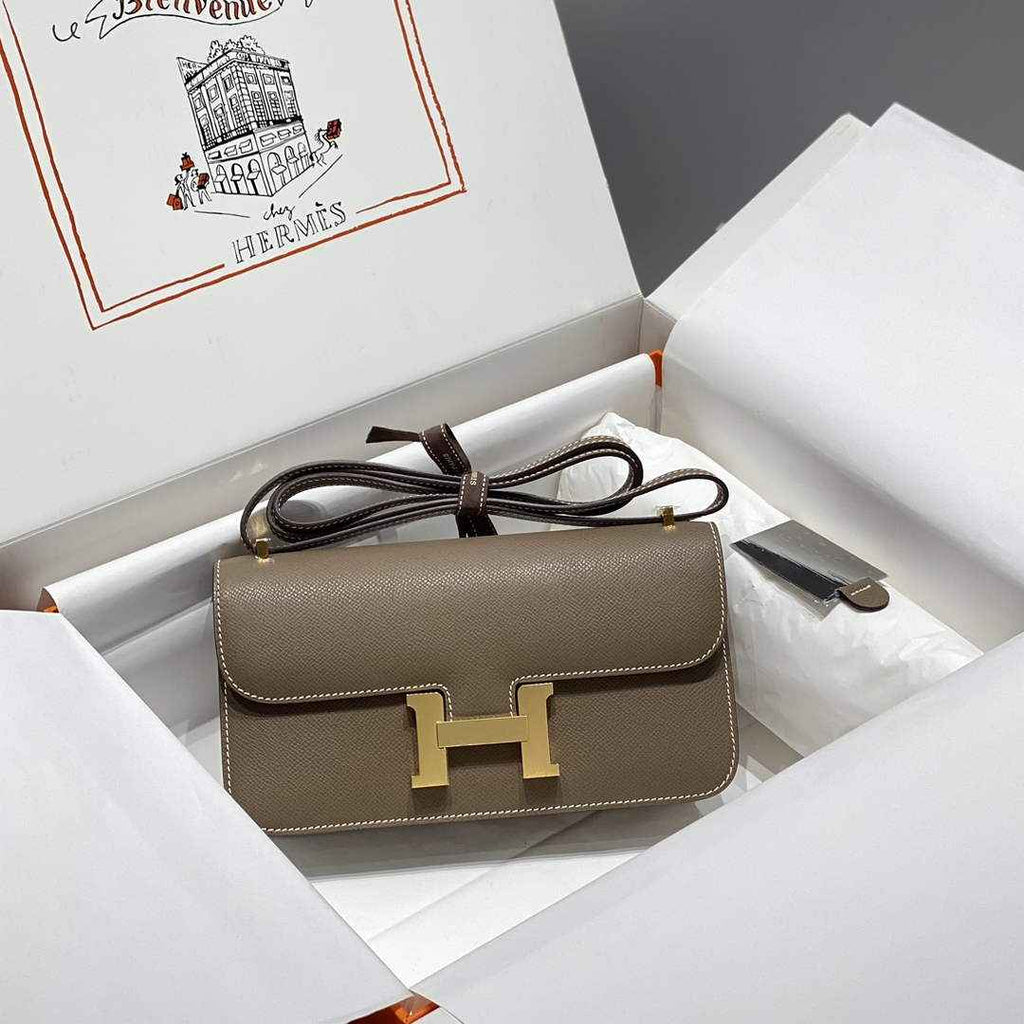 Hermes Constance Box Epsom Leather Gray Gold H082710