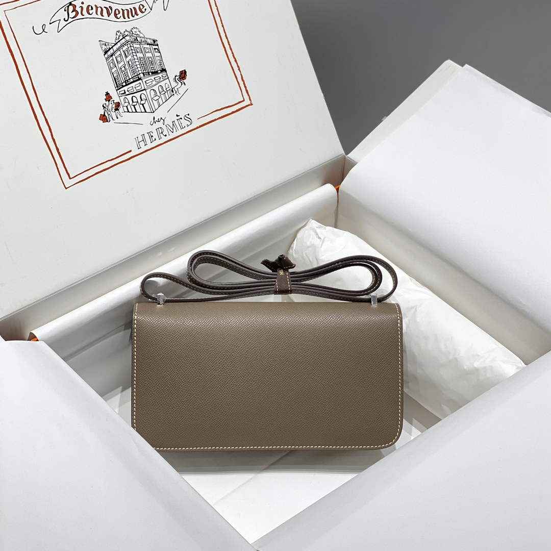 Hermes Constance Box Epsom Leather Gray Gold H082710