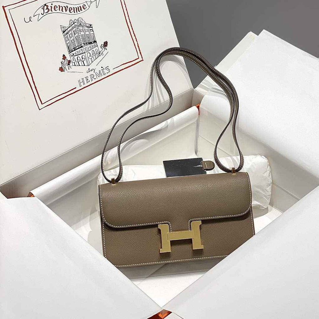 Hermes Constance Box Epsom Leather Gray Gold H082710