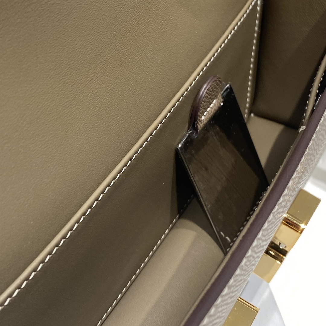 Hermes Constance Box Epsom Leather Gray Gold H082710