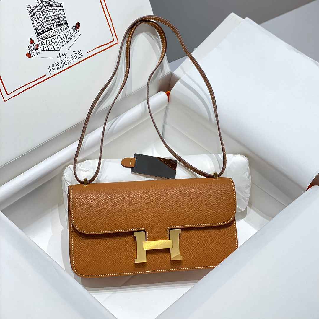 Hermes Constance Box Epsom Leather Brown Gold H082708
