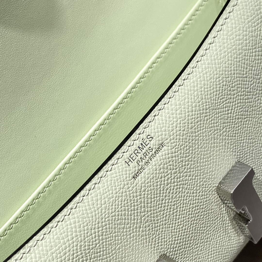 Hermes Constance Box Epsom Leather Light Green Silver H082704