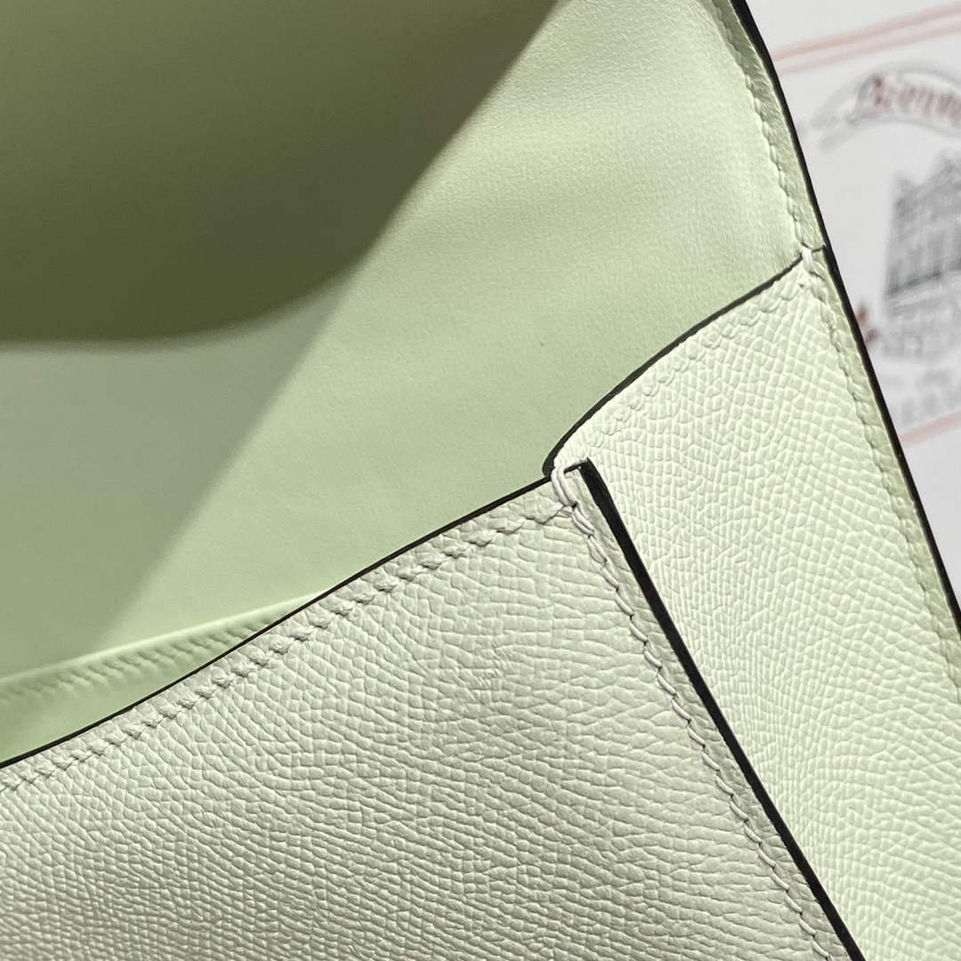 Hermes Constance Box Epsom Leather Light Green Silver H082704