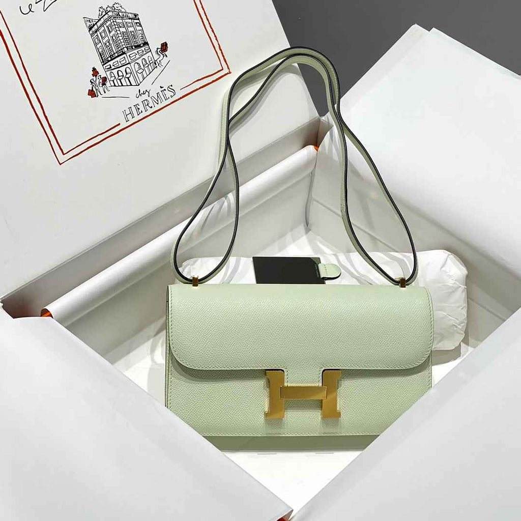 Hermes Constance Box Epsom Leather Light Green Gold H082705