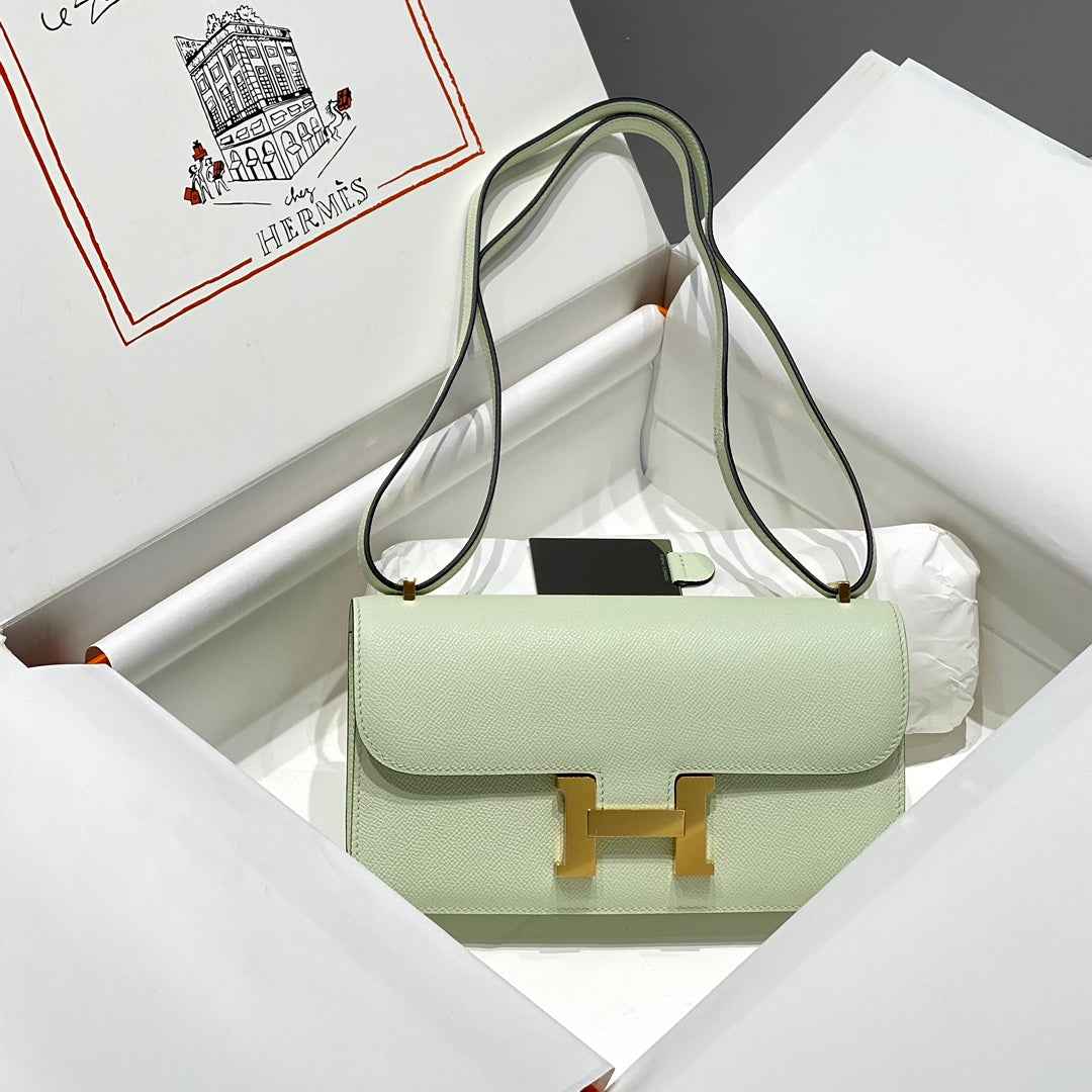 Hermes Constance Box Epsom Leather Light Green Gold H082705