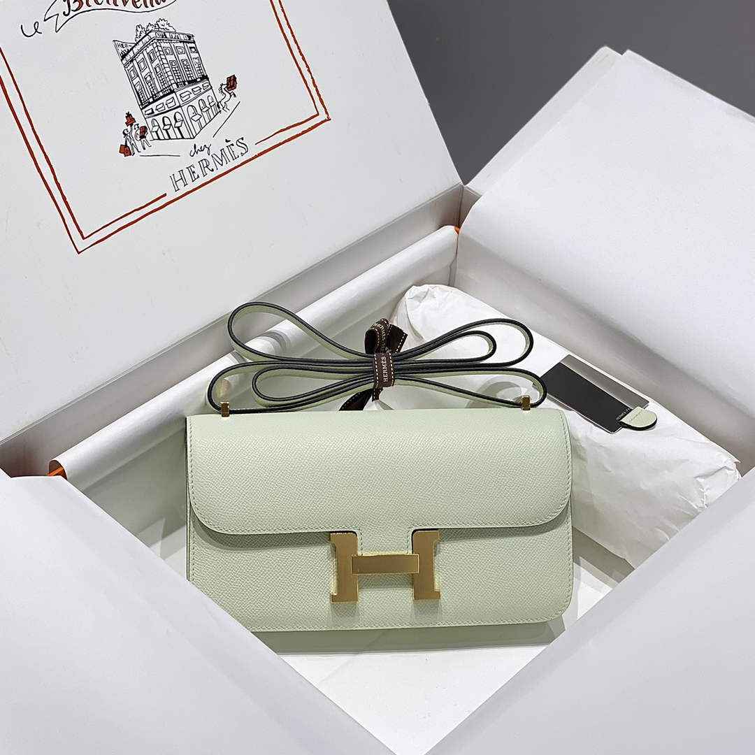 Hermes Constance Box Epsom Leather Light Green Gold H082705