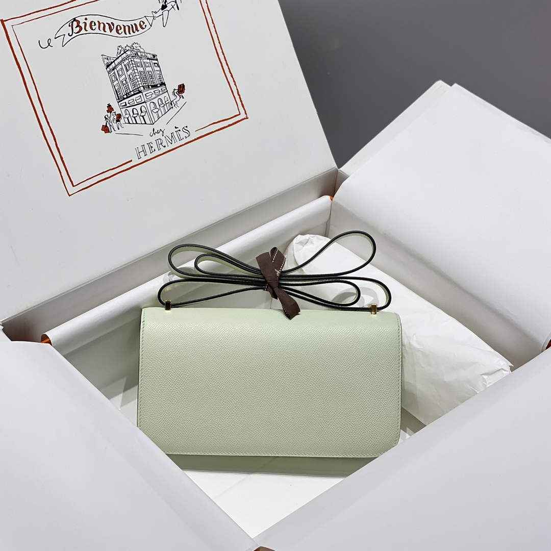 Hermes Constance Box Epsom Leather Light Green Silver H082704