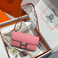Hermes Constance Box Epsom Leather Pink Silver H082683