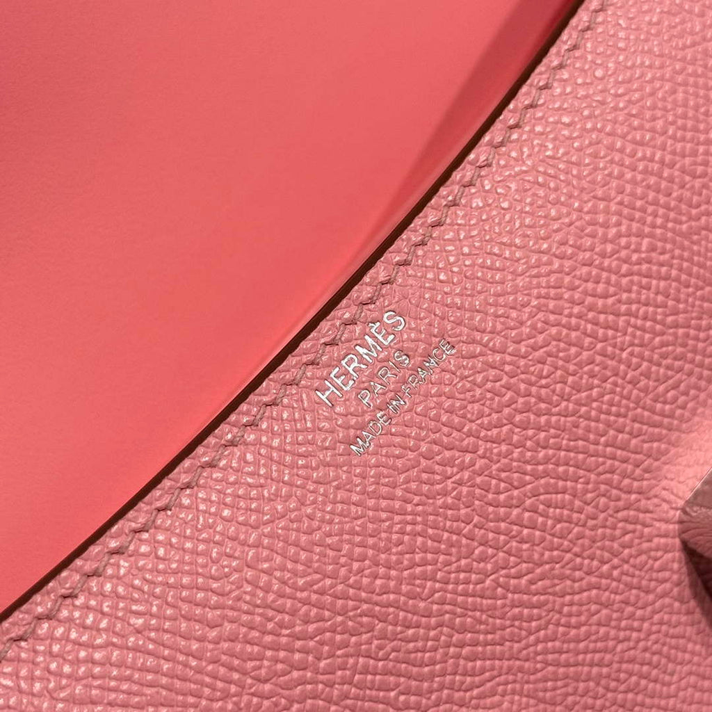 Hermes Constance Box Epsom Leather Pink Silver H082683