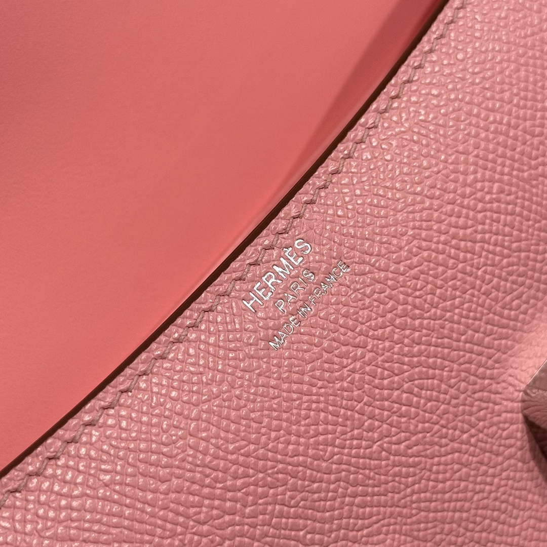 Hermes Constance Box Epsom Leather Pink Silver H082683