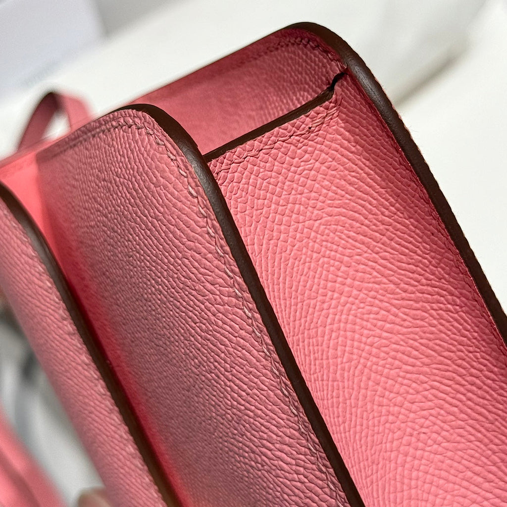 Hermes Constance Box Epsom Leather Pink Silver H082683