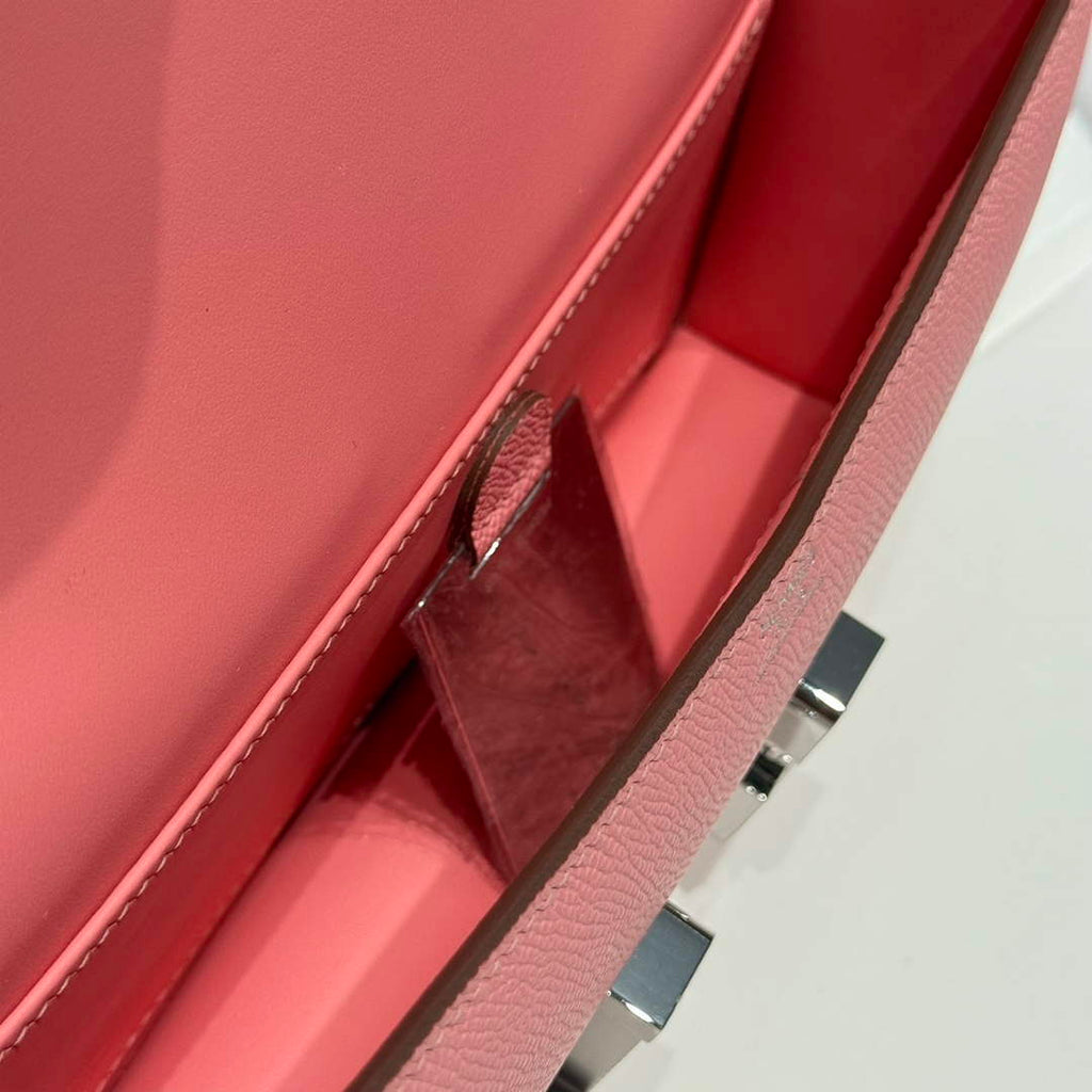 Hermes Constance Box Epsom Leather Pink Silver H082683