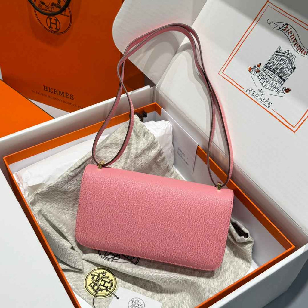 Hermes Constance Box Epsom Leather Pink Gold H082684