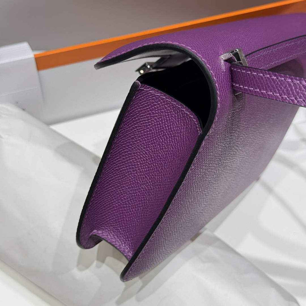 Hermes Constance Box Epsom Leather Purple Silver H082686
