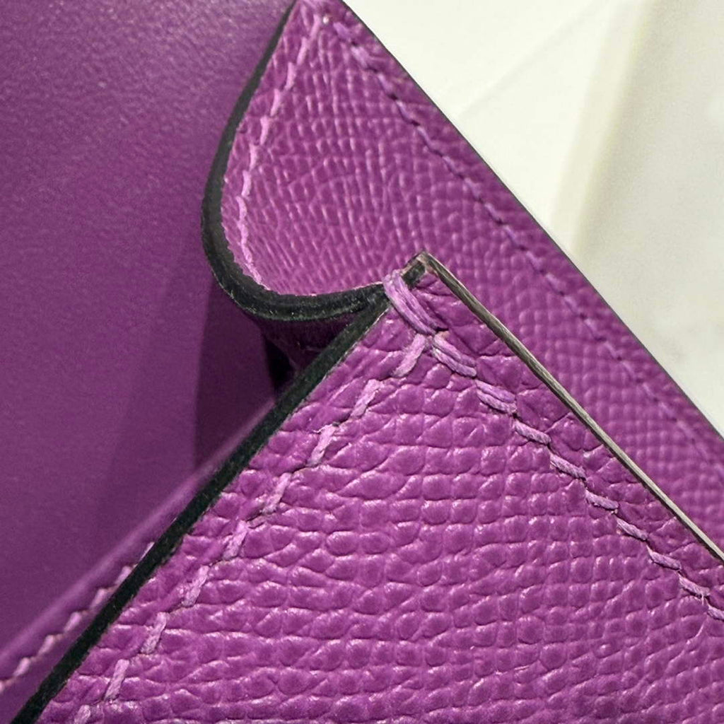 Hermes Constance Box Epsom Leather Purple Silver H082686