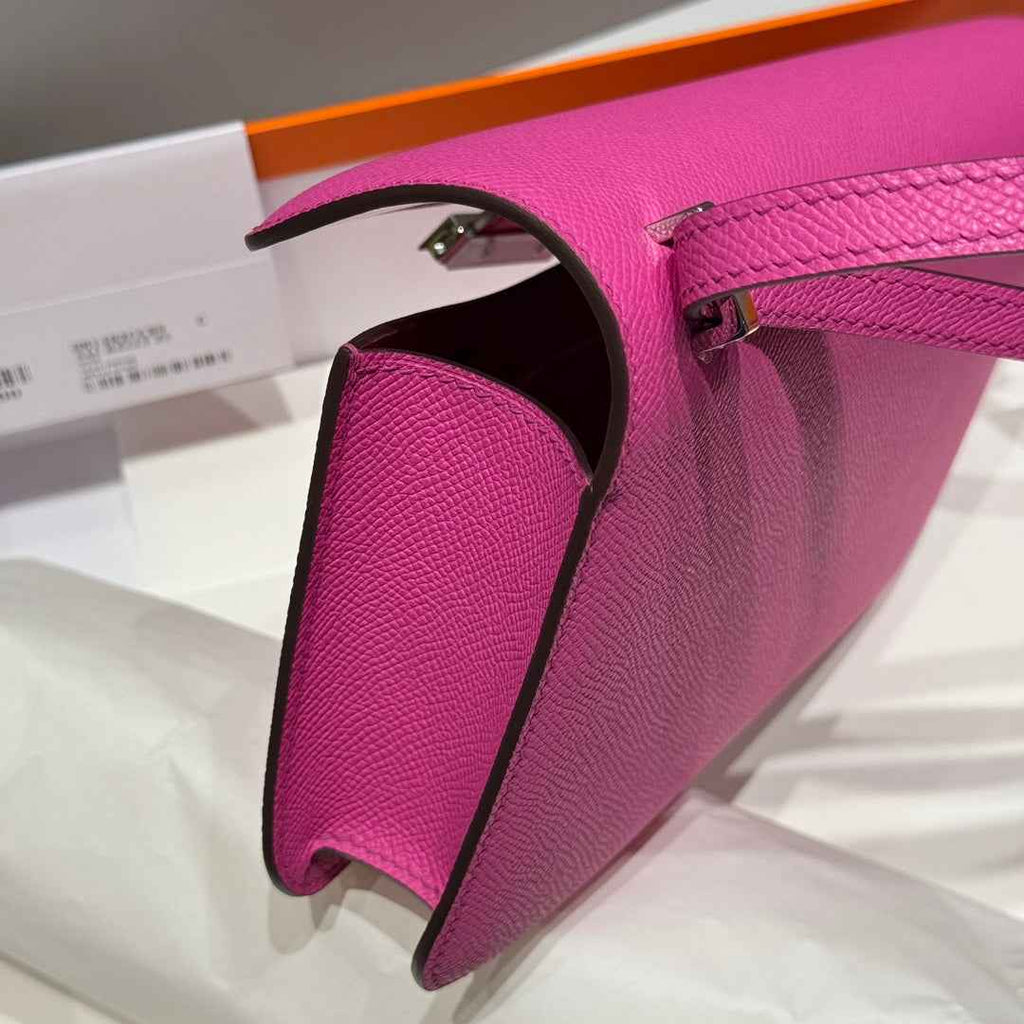Hermes Constance Box Epsom Leather Plum Silver H082687