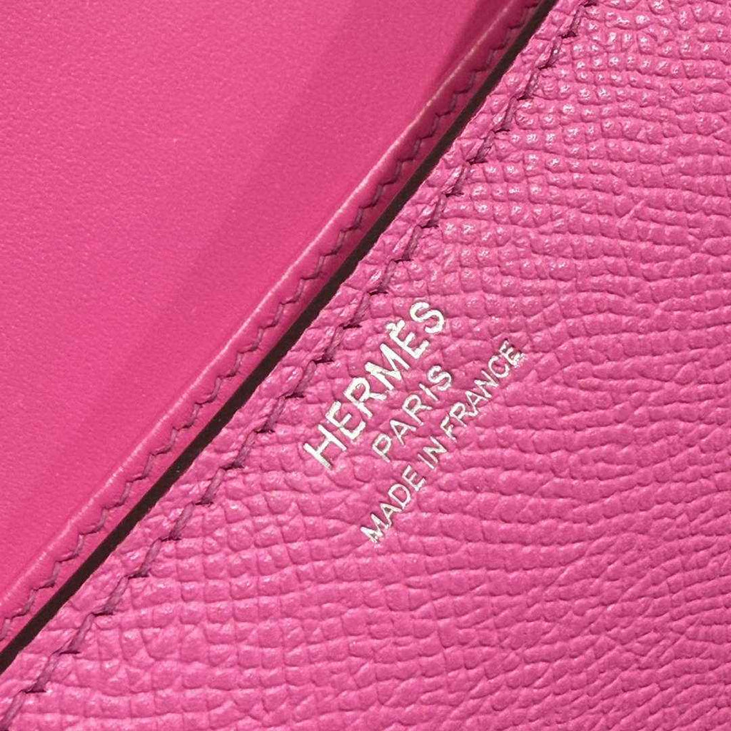 Hermes Constance Box Epsom Leather Plum Silver H082687