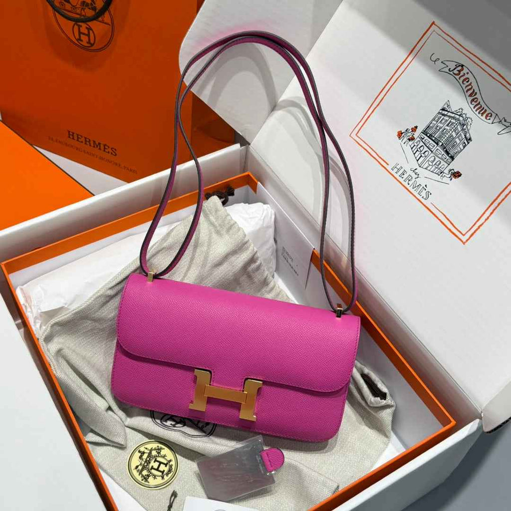 Hermes Constance Box Epsom Leather Plum Gold H082688