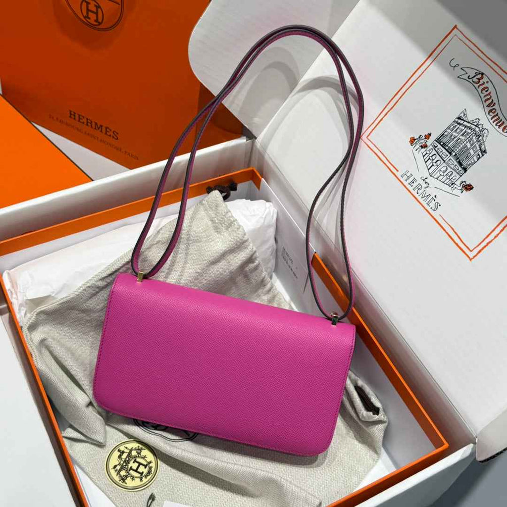 Hermes Constance Box Epsom Leather Plum Gold H082688