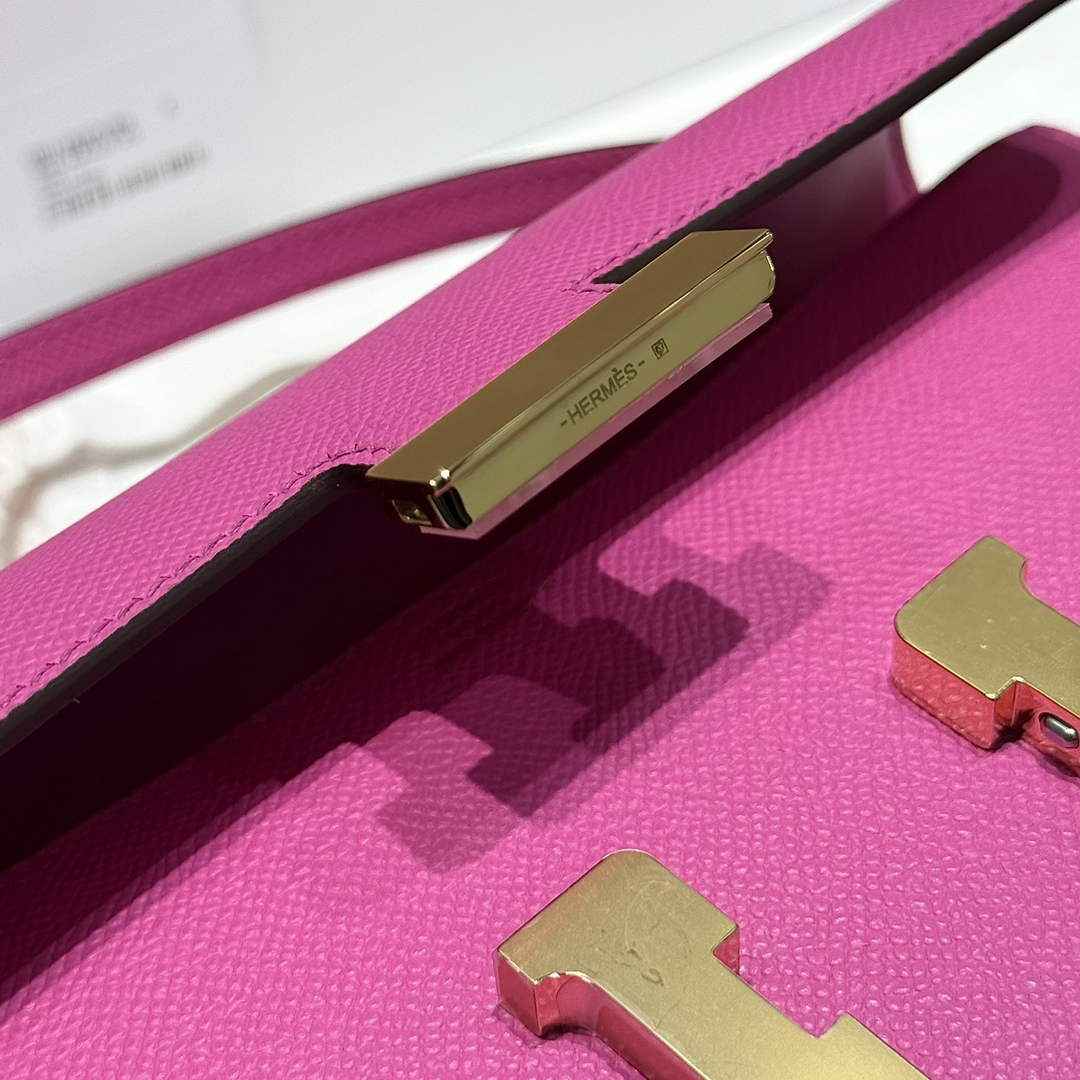 Hermes Constance Box Epsom Leather Plum Gold H082688