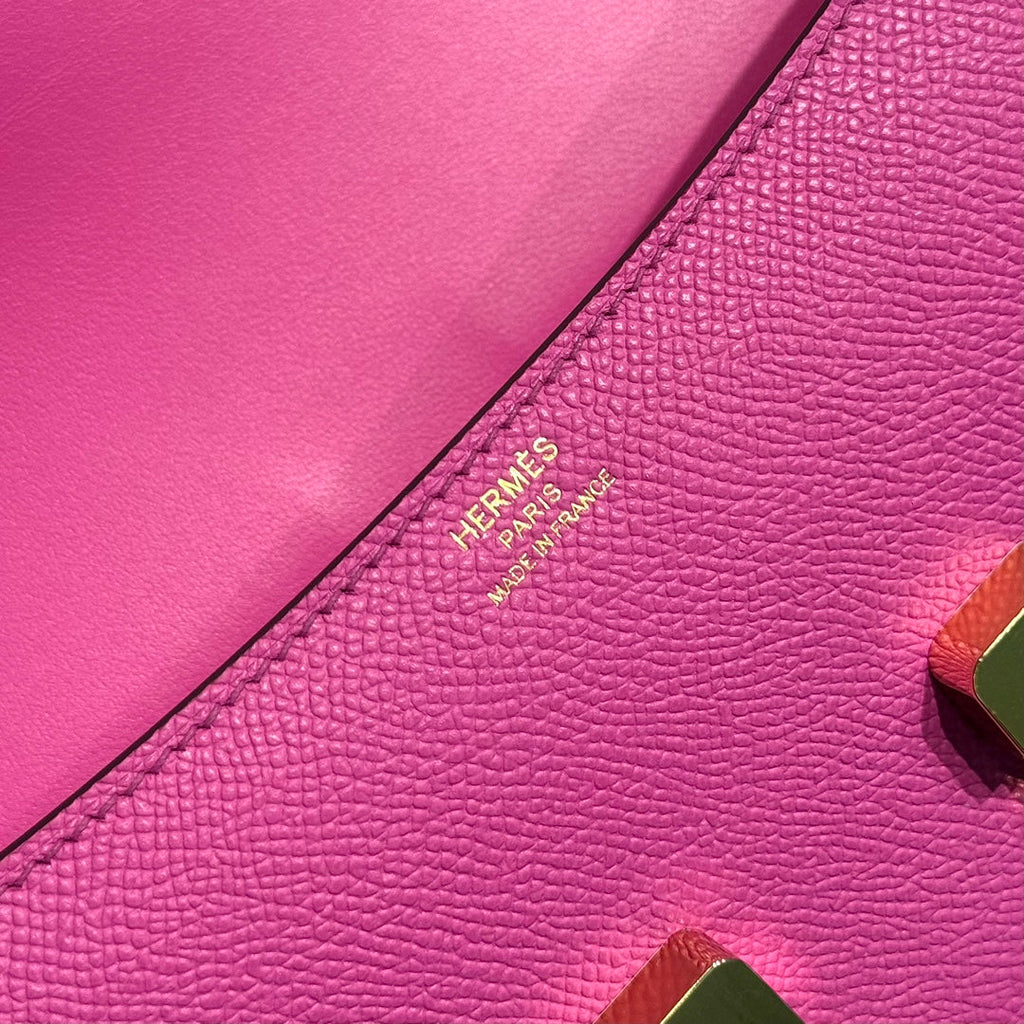 Hermes Constance Box Epsom Leather Plum Gold H082688