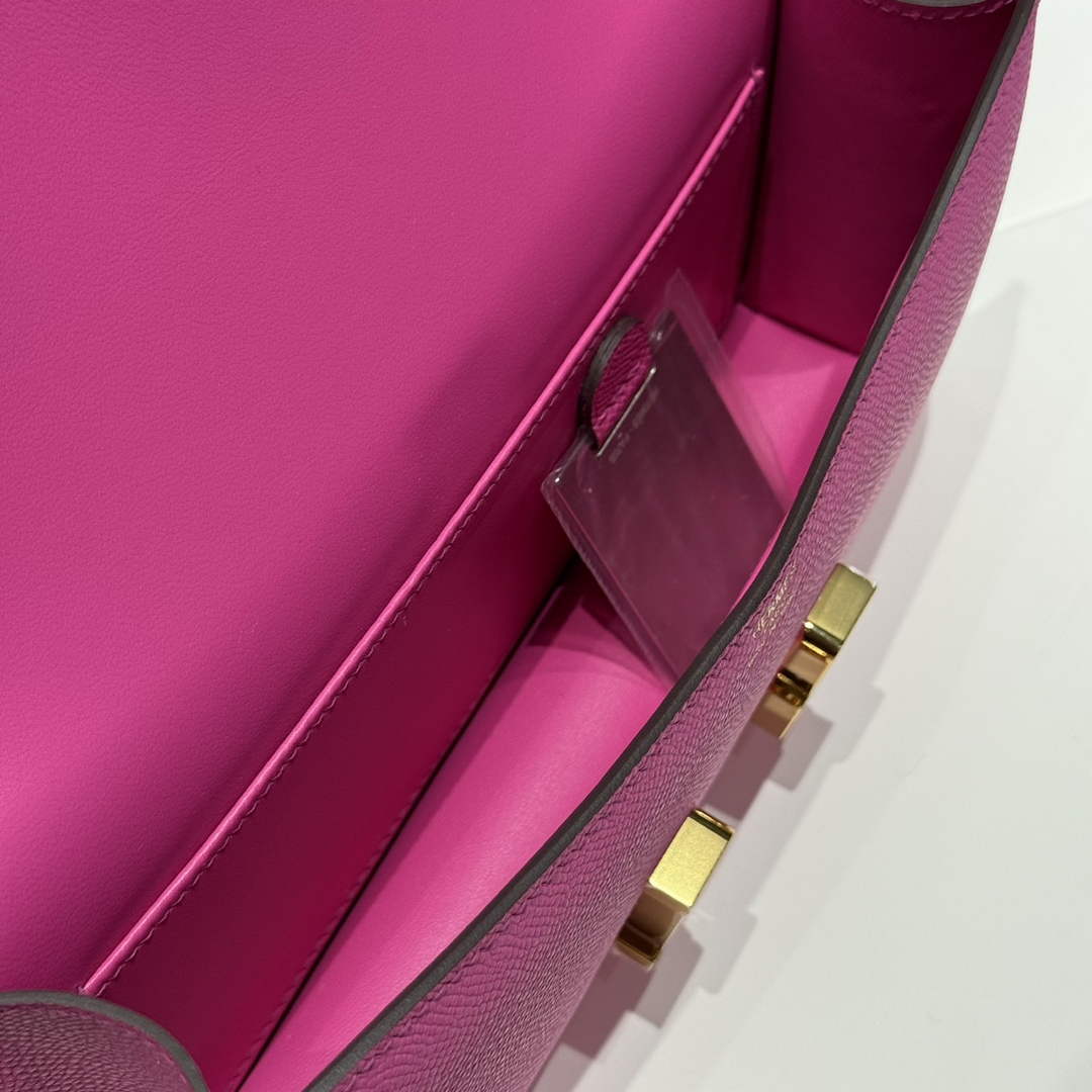 Hermes Constance Box Epsom Leather Plum Gold H082688