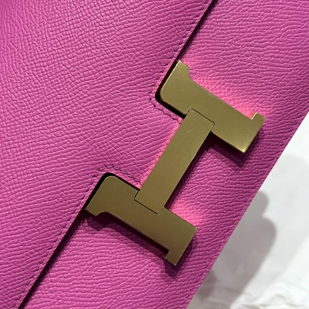 Hermes Constance Box Epsom Leather Plum Gold H082688