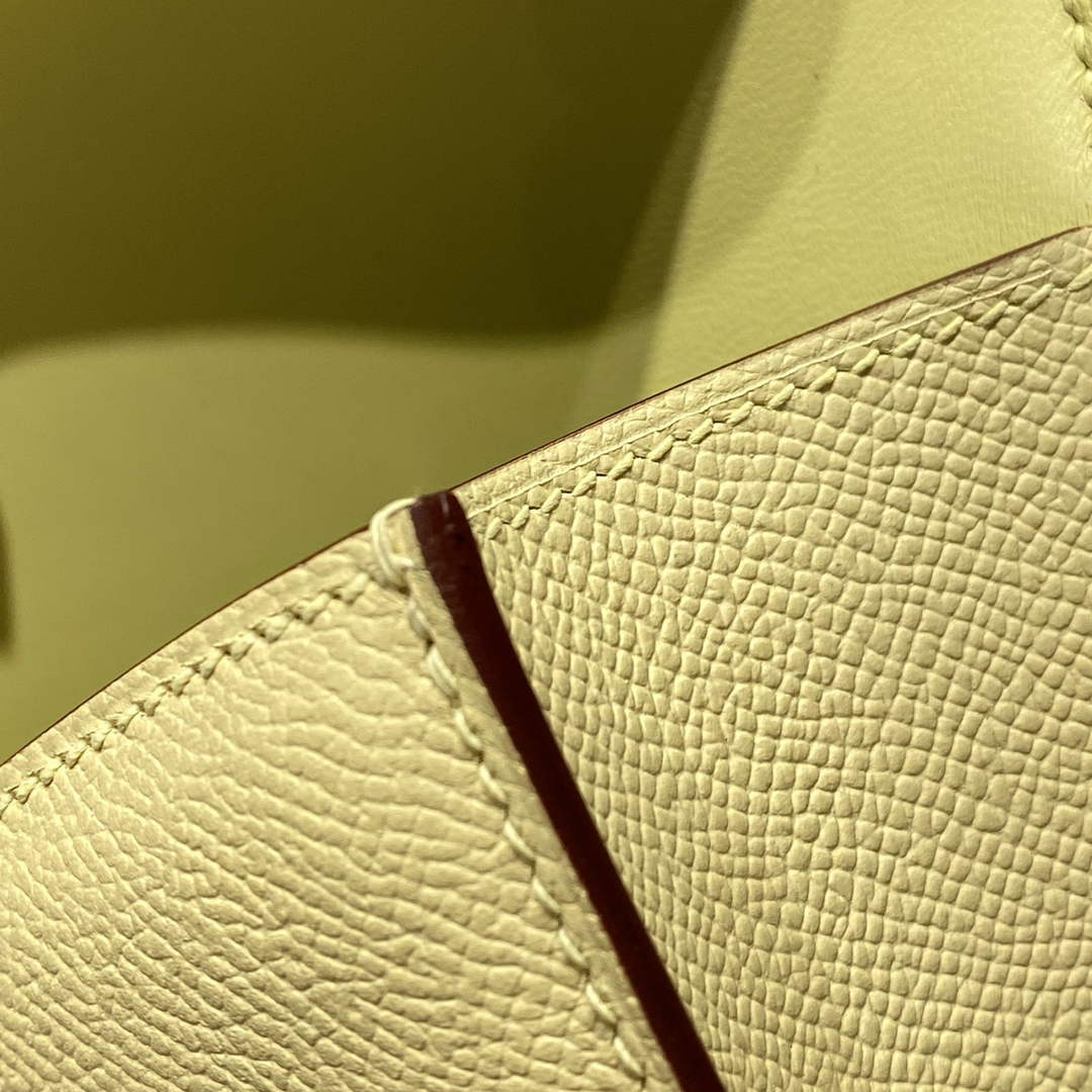 Hermes Constance Box Epsom Leather Yellow Silver H082761