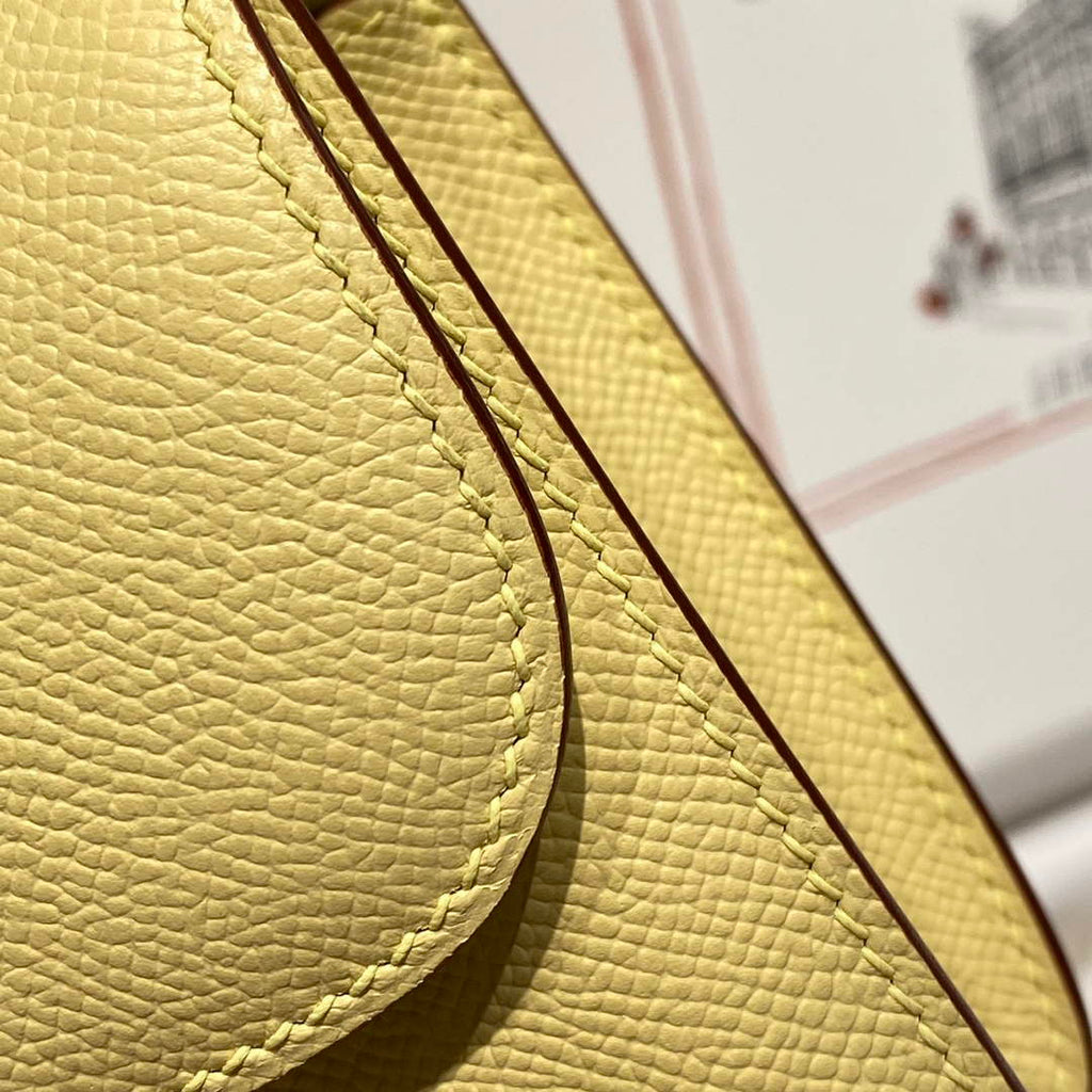 Hermes Constance Box Epsom Leather Yellow Silver H082761