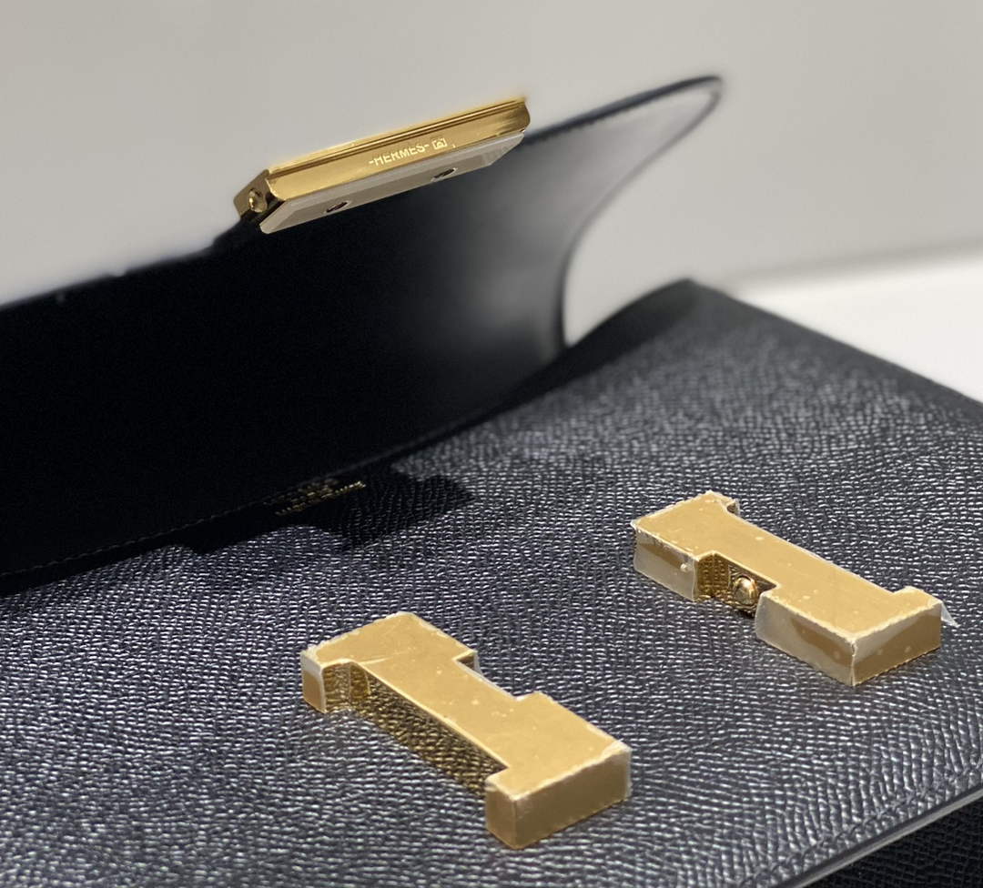 Hermes Constance 23 Box Epsom Leather Black Gold H082801