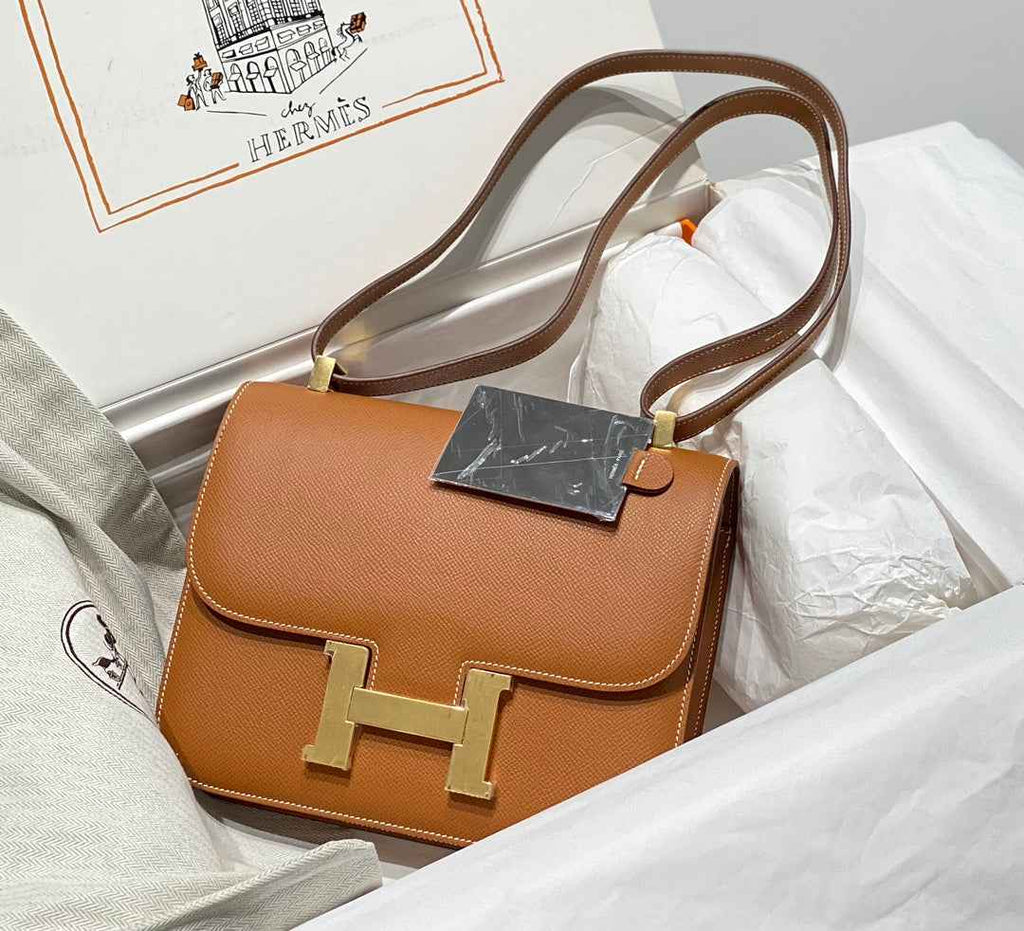 Hermes Constance 23 Box Epsom Leather Brown Gold H082810