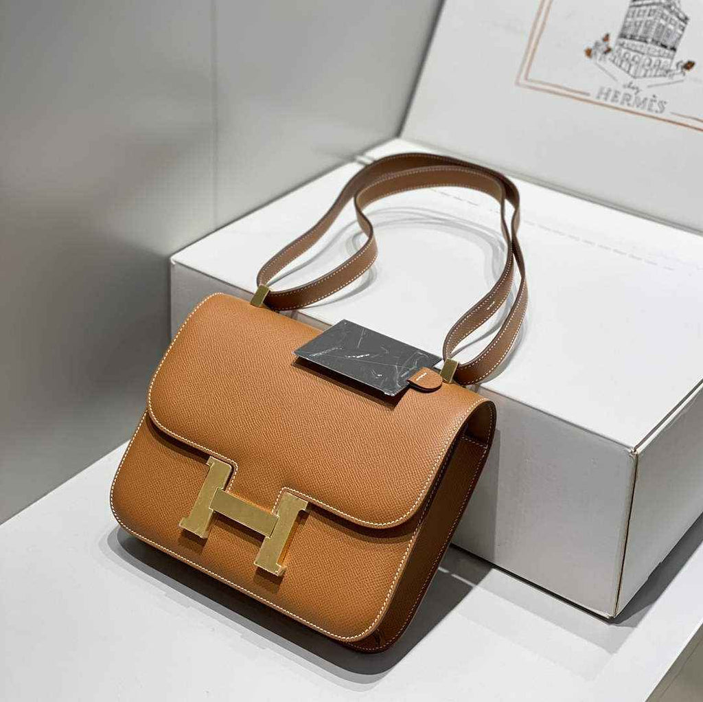 Hermes Constance 23 Box Epsom Leather Brown Gold H082810