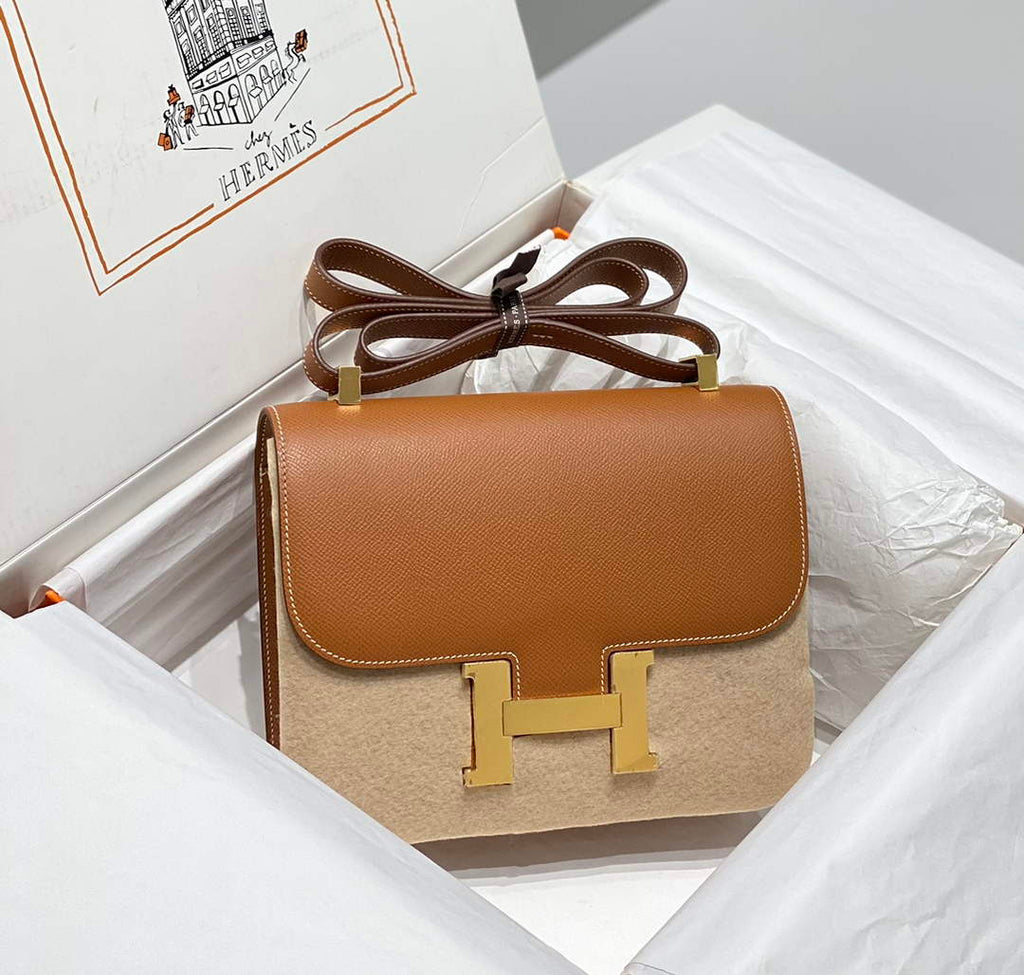 Hermes Constance 23 Box Epsom Leather Brown Gold H082810