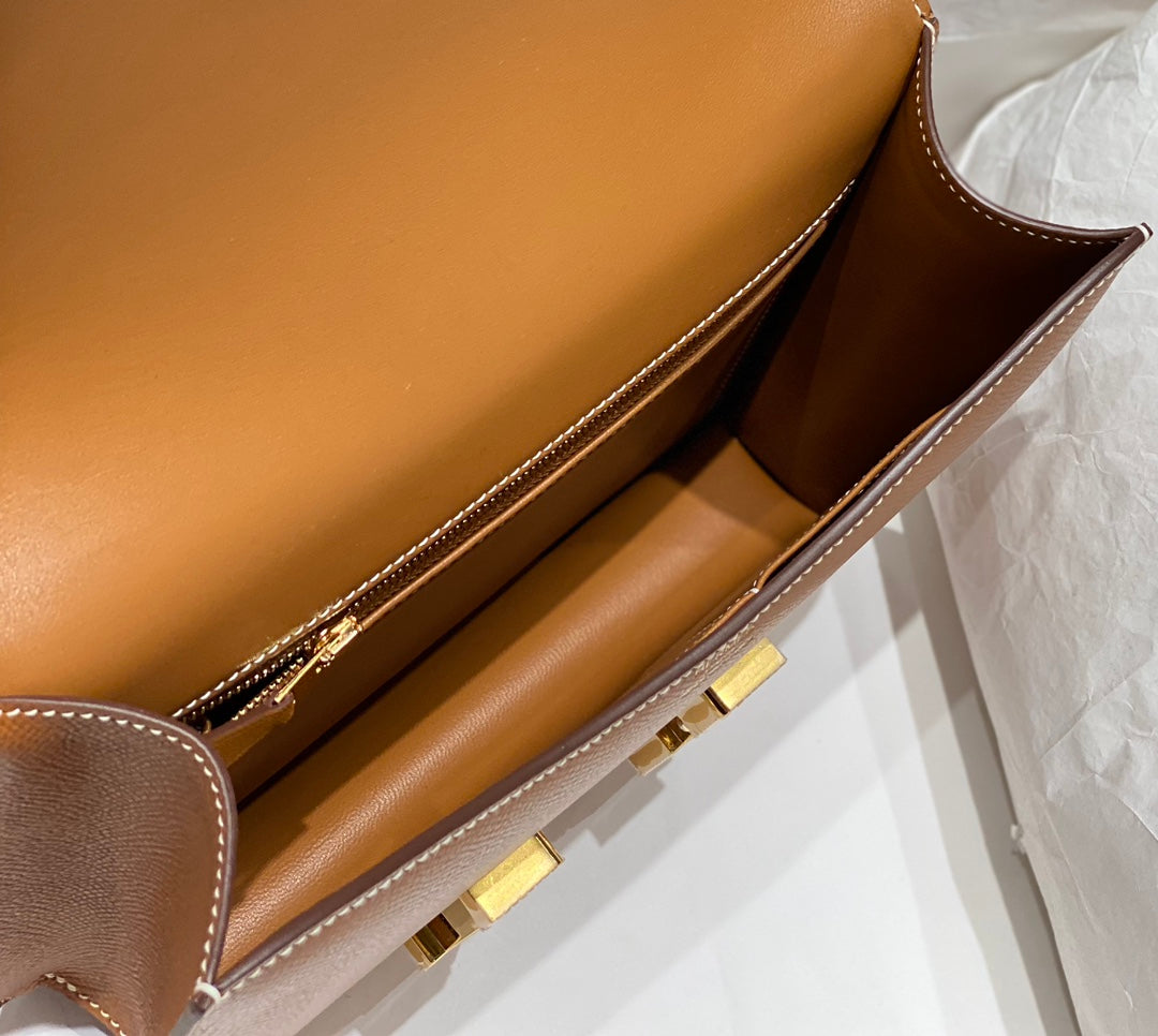 Hermes Constance 23 Box Epsom Leather Brown Gold H082810