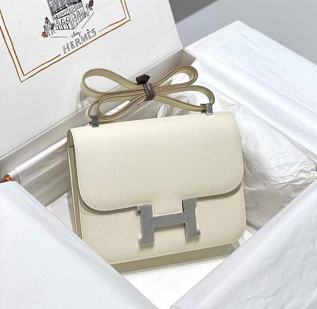 Hermes Constance 23 Box Epsom Leather Beige Silver H082808