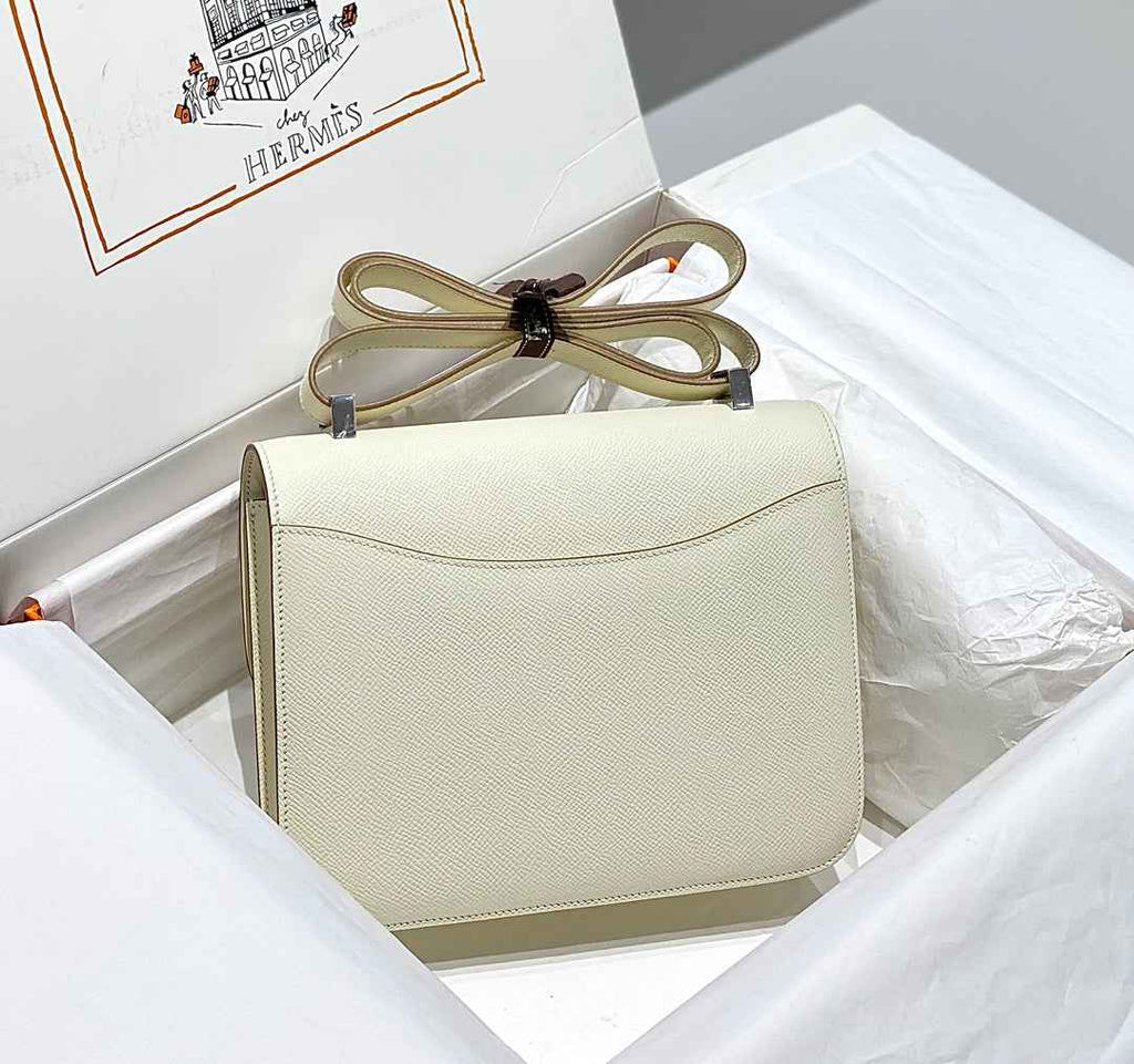 Hermes Constance 23 Box Epsom Leather Beige Silver H082808