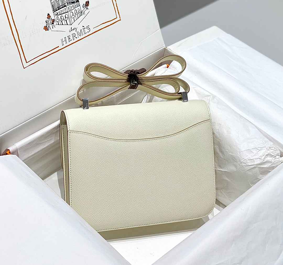 Hermes Constance 23 Box Epsom Leather Beige Silver H082808