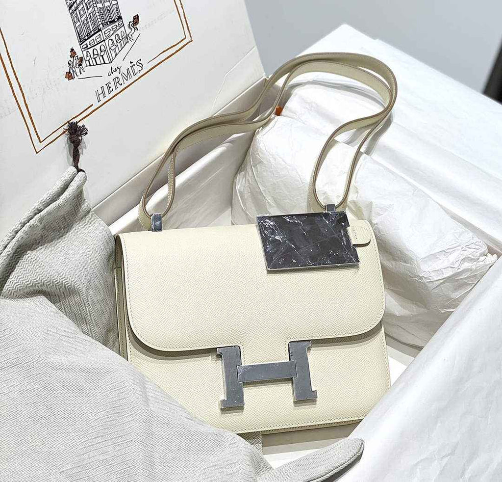 Hermes Constance 23 Box Epsom Leather Beige Silver H082808