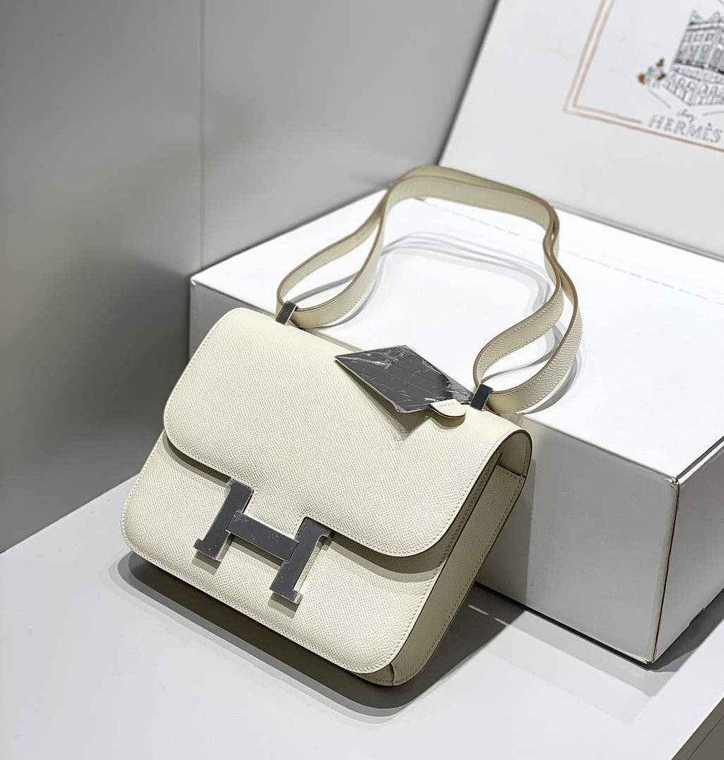 Hermes Constance 23 Box Epsom Leather Beige Silver H082808