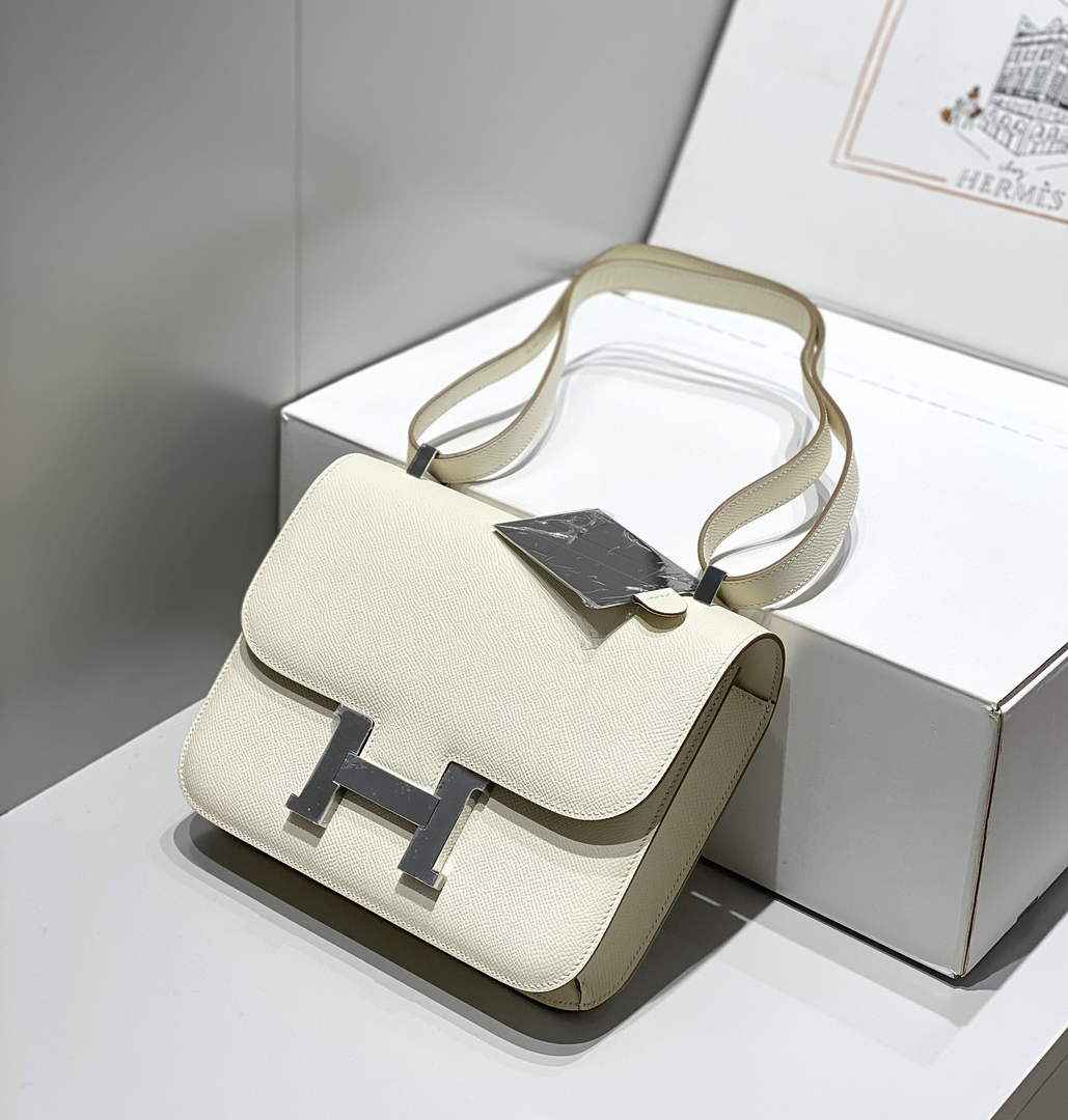 Hermes Constance 23 Box Epsom Leather Beige Silver H082808