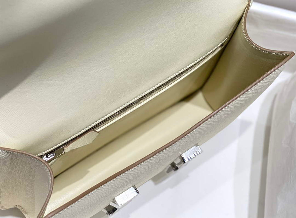 Hermes Constance 23 Box Epsom Leather Beige Silver H082808