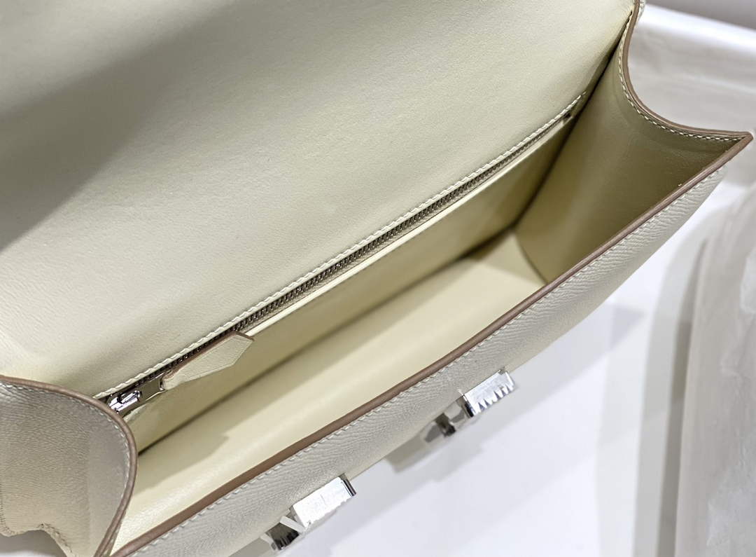Hermes Constance 23 Box Epsom Leather Beige Silver H082808