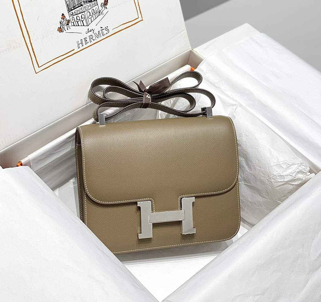 Hermes Constance 23 Box Epsom Leather Gray Silver H082807